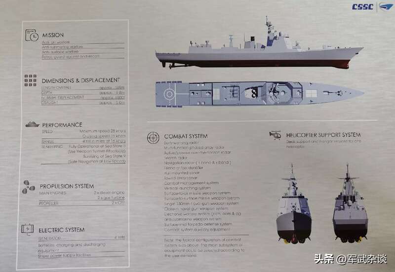 中国的外贸版055大型导弹驱逐舰